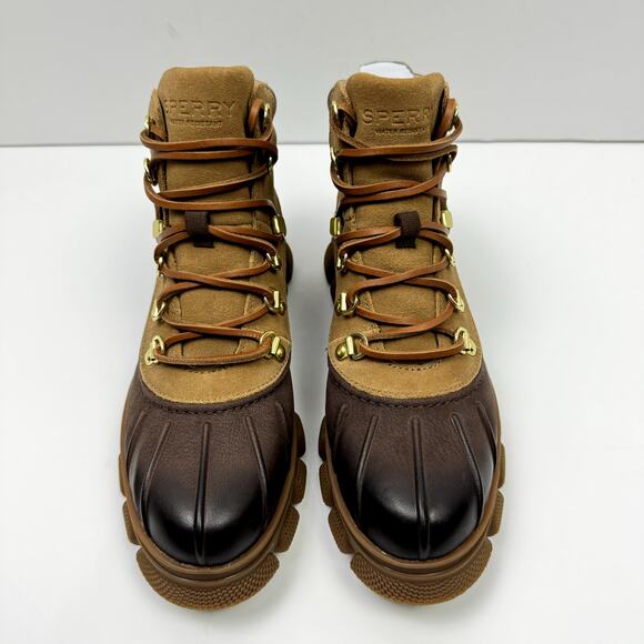 NEW Sperry The Summit Brown Nubuck & Suede Leather Outdoor Waterproof Duck Boots - Picture 2 of 10